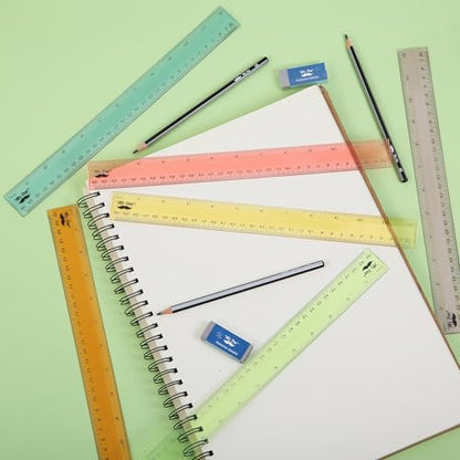 Mr. Pen- Plastic Ruler Set, 6 Pack, 12 Inch, Pastel Colors - color: Pastel, size: 12 inch, 6 Pack