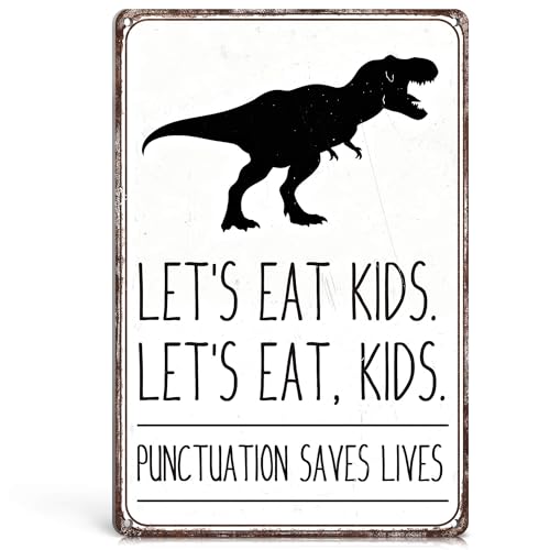 Funny ELA Posters for English Classroom Decor Teacher Gifts - color: Let's Eat Kids