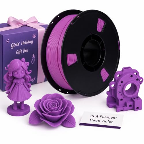 Matte PLA + 3D Printer Filament,PLA + Filament 1.75mm, Neatly Wound 3D Printing Filament 1.75mm, Dimensional Accuracy +/- 0.02 mm, Fit Most FDM 3D Printers, 1kg Spool (2.2lbs) (Purplish red) - color: Purplish Red