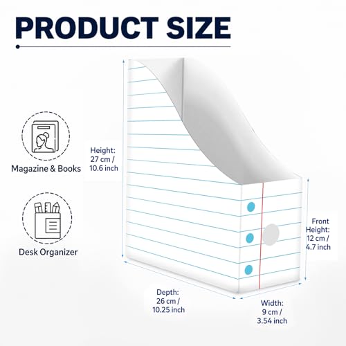 20 Pack Notebook Book Bins for Classroom Cardboard Magazine File Holders - style: Notebook