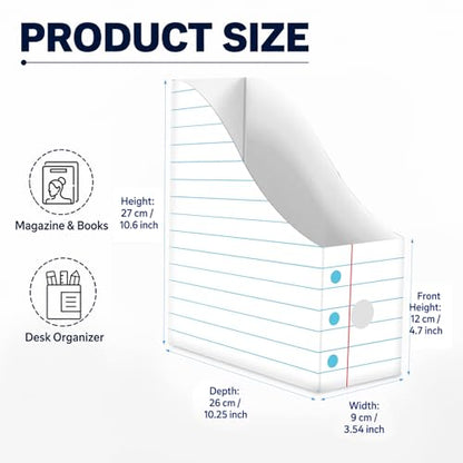 20 Pack Notebook Book Bins for Classroom Cardboard Magazine File Holders - style: Notebook