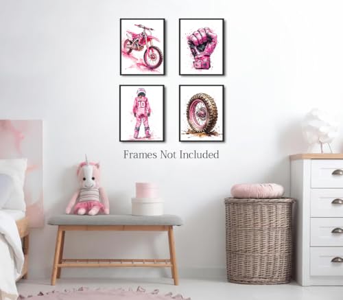 Motocross Wall Art Prints,Bedroom Decoration Dirt Bike Poster,8”X10” - color: Motocross Wall Art Prints