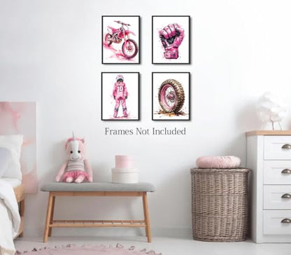 Motocross Wall Art Prints,Bedroom Decoration Dirt Bike Poster,8”X10” - color: Motocross Wall Art Prints