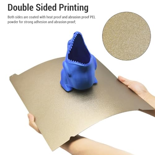 3D Printer Build Plate for Ender-5 Maximum, 415 x 415mm Double Sided Texture PEI Sheet 3D Printer Bed Platform, 3D Printer Build Heated Bed Cover