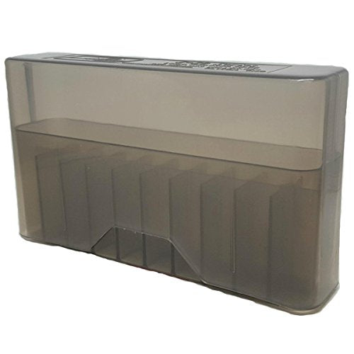 MTM J-20-XS Slip-Top Ammo Box 20 Round 223 Rem 204 Ruger 222 Rem Mag, USA Made - color: Clear Smoke