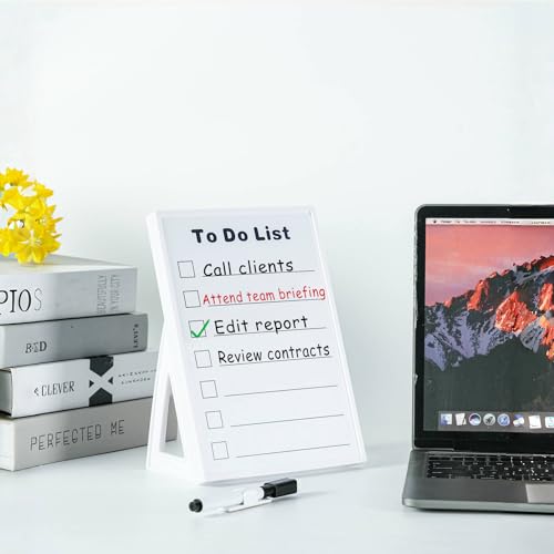 Desktop Dry Erase Board, Small Whiteboard with Stand - size: 6"W x 8.3"H, style: To Do List