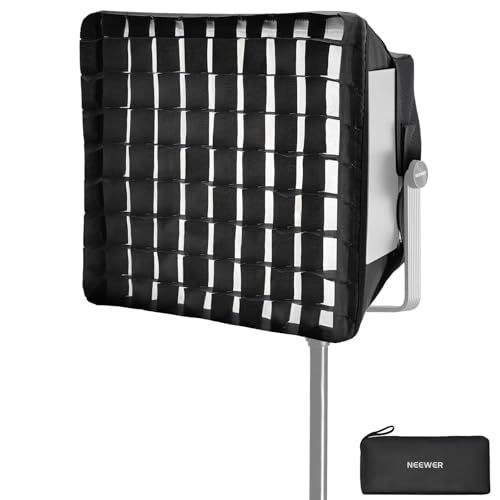 NEEWER Upgraded Softbox Diffuser Only for NEEWER RGB1200 Video Light, 14.6"x13.6"/37x34.5cm Foldable Soft Box with Grid/Bag/Blackout Hood, Quick Set Up for Portrait Studio Photography Lighting, NS5S - style: NS5S for RGB1200