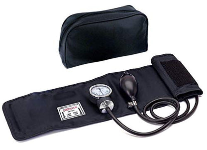Santamedical Manual Blood Pressure Cuff - Adult Aneroid Sphygmomanometer - color: Black, size: Without Stethoscope