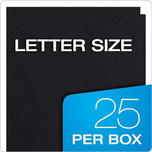 Oxford Twin-Pocket Folders,Textured Paper,Letter Size,Black,Holds 100 Sheets,Box of 25 (57506EE),8-1/2 x 11,(Pack of 5) - color: Black, size: 25 Count (Pack of 5)