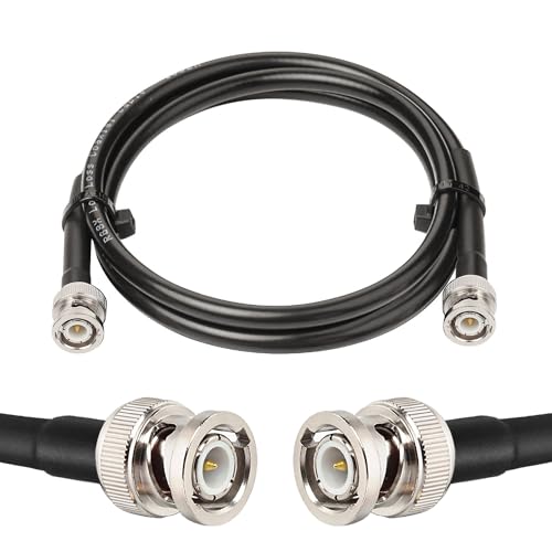 MOOKEERF RG8X BNC Male to BNC Male Coaxial Cable 3FT 50 ohm Ultra Low Loss for Antenna, RF Radio, Modem, Oscilloscope, Spectrum, Analyzer, Signal Generator - size: 3FT
