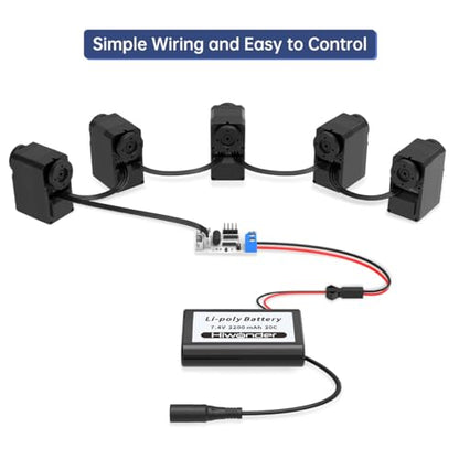 LX-16A Serial Bus Servo with Bracket, Dual Bearing Full Metal Gear Steering Servo with Debug System for RC Robot DIY, High Torque Servo 17KG.CM 6V - 19.5KG.CM 7.4V, Control Angle 240°