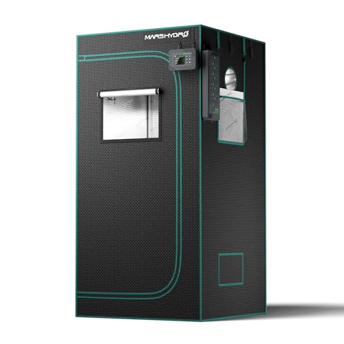 MARS HYDRO 2.6x2.6 Advanced Grow Tent, 32"x32"x63" Indoor Plant Growing - color: Black, size: 32"x32"x63"