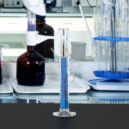 stonylab Class A Graduated Cylinder, 10 ml Borosilicate Glass High Precision Measuring Cylinder with Clear Scale and Stable Base for Laboratory Liquid Measurement - size: 10 ml