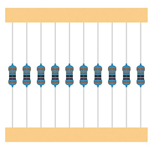 50 Values 1/4W 0 Ohm-10M Ohm ±1% Tolerance Metal Film Resistor Assorted 1/4 Watt Common Fixed Resistors Assortment Kit - style: 1/4W