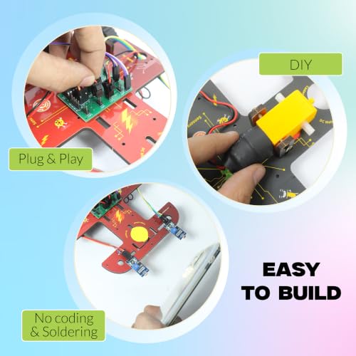 ButterflyEdufields 40in1 STEM Robotics Kits for Kids 8-12 Years | DIY Robots Projects for Kids with Electronics Board & Sensors | Best Educational Homeschooling Gift for 8 10 12 Years | 100+ Parts - style: Robotic Kit For Kids