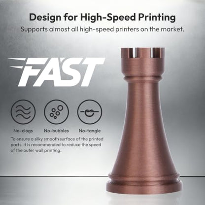 AMOLEN PLA 3D Printer Metal-Like Filament PLA Filament 1.75mm Filament Bundle,Green Bronze, Silver,Brass Bronze, Red Copper,3D Printing Filament Bundle, 200gX 4 Spools - color: Burnished Copper/Patina Green/Aged Bronze/Gunmetal Gray