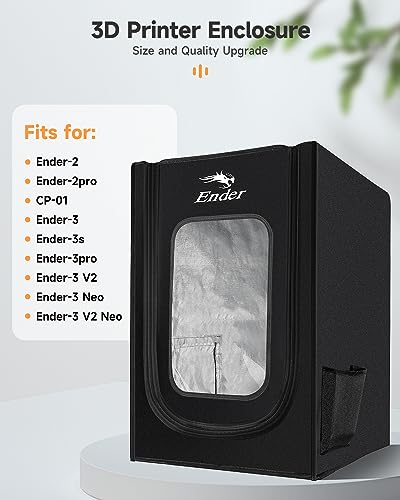 Creality Official 3D Printer Enclosure Fireproof and Dustproof Tent Constant Temperature Protective Cover Storage 480*600*720mm for Ender 3/Ender 3V2/Ender 3S/S1/S1 Pro/Ender 3Pro/Ender 3 Neo/3 V2 Neo - color: Ender 3 Enclosure
