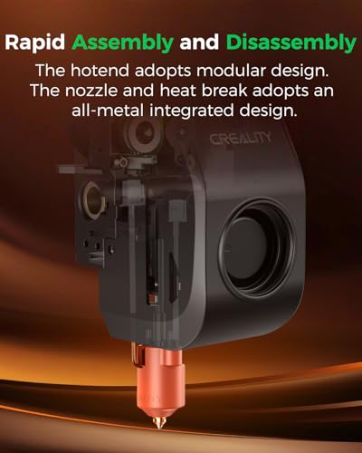 Creality Official K2 SE Ceramic Heating Block Kit, with Quick-swap Nozzle, Supports 300°C High Temperature, All-Metal Integrated Design Extruder Hotend, Replacement Parts for 3D Printer K2 SE Combo - style: For K2 SE