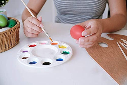 8pcs Paint Tray Palettes, Plastic White Palettes for Kids & Students,Paint Tray for Art Class,Craft DIY or Have a Birthday Painting Party - size: 8pcs