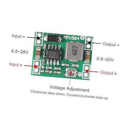 1 Pack Mini MP1584EN DC-DC Buck Converter Adjustable Power Supply Module 24V to 12V 9V 5V 3V