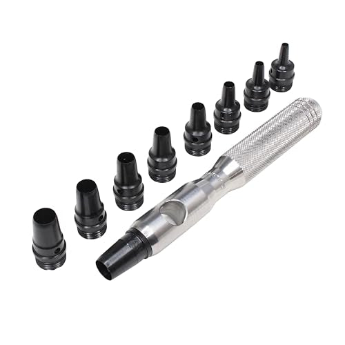 Mayhew Tools 66012 Hollow Punch, 10-Piece Set, Black - size: 10-Piece Set, style: SAE