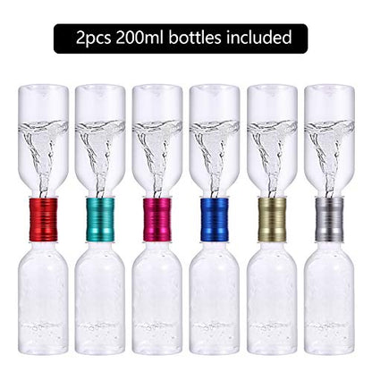 Tornado Maker, Weather Toys, Ultra-Light Aluminum Connecting Tube, Including 2 Empty Bottles, Watertight Tornado Toy, Suitable for Kids' Science Experiments (Golden) - color: Golden