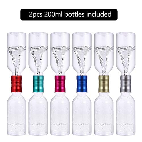 Tornado Maker, Weather Toys, Ultra-Light Aluminum Connecting Tube, Including 2 Empty Bottles, Watertight Tornado Toy, Suitable for Kids' Science Experiments (Golden) - color: Golden