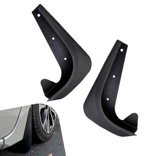 2 PCS 2 PCS Car Mud Flaps, 9.84" x 7.08" Splash-protection Auto Fender Flaps, Drill-free installation Front Fender, Universal for SUVs (Black)