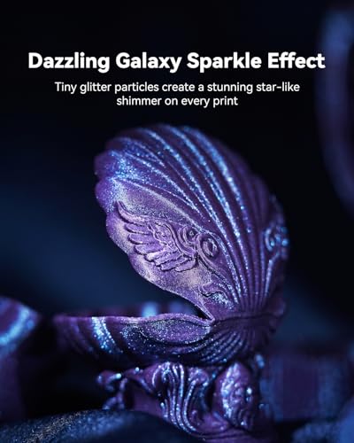 SUNLU 2KG Galaxy PLA Filament 1.75mm, Galaxy Brown+Purple - color: Pla Galaxy Star Brown+purple