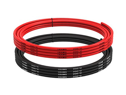 TUOFENG 18 AWG Silicone Wire Kit - 10ft - size: 18 AWG Silicone Wire 2 Colors 5ft Each