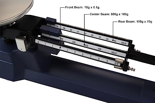 Parco Scientific PA0080 Triple Beam Balance with Weight Set, 2610 g Capacity - style: Triple Beam Balance with Weight Set