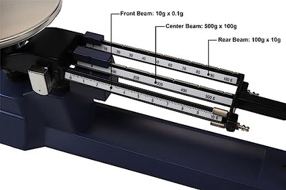 Parco Scientific PA0080 Triple Beam Balance with Weight Set, 2610 g Capacity - style: Triple Beam Balance with Weight Set