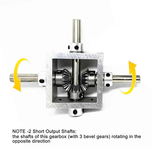 1:1 Right Angle Bevel Gearbox 1 Module 20 Teeth 90° Angle Drive Steering Gear Device Simple Mechanical DIY Module with 8mm Shaft - size: 8 mm shaft, style: 2 output shaft
