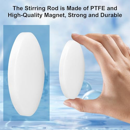 8Pcs PTFE Coated Magnetic Stir Bars, Olive Shape, Magnetic Stir Rod 45mm/1.77inch - size: 45mm/1.77 inch