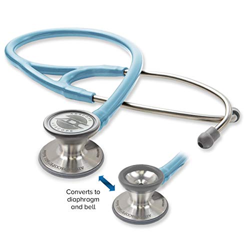 ADC Adscope 601 Convertible Cardiology Stethoscope, AFD Tunable Technology - color: Metallic Ceil Blue