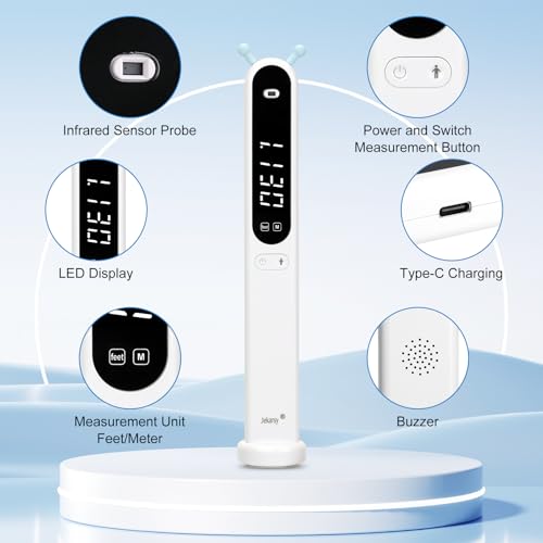 Portable Height Measurement Tool for Kids and Adults with 3-Second Quick Measurement(240cm/94.5in), Handheld Cordless Infrared Height Measurement for Wall with Two Measurement Units(Feet/M)