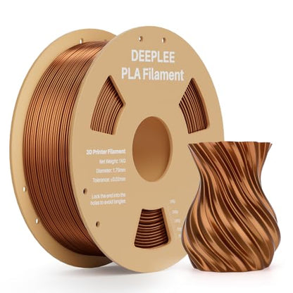 Silk PLA 3D Printer Filament 1.75mm 1kg, Silk Copper PLA - color: 1*silk Copper