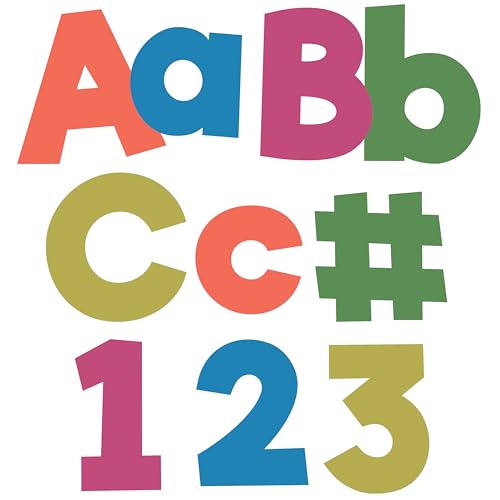 Carson Dellosa Brights Bulletin Board Letters 4", 219-pieces, Prepunched - color: Woodland Brights, size: 219 pieces