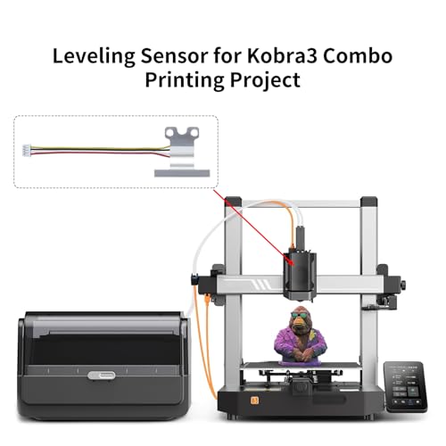 FYSETC 3D Printer Accessories Design for Kobra 3 Combo Strain Gauge Sensor Auto Bed Leveling Sensor Hot End Mounting Block for K3C FDM Printing Project Replacement Not for K3MC