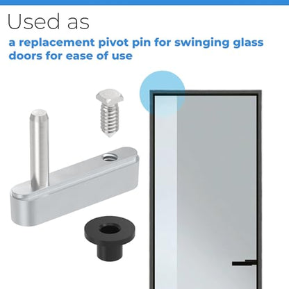 PalpitateC Shower Door Pivot Block with 3/4" Pin - size: #SDPB34