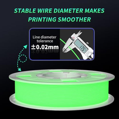 RAMBERY Glow in The Dark 3D Printer Filament Bundle Multicolour Blue Red Yellow Green PLA Filament 1.75mm Luminous 3D Printing Filament, 1.75mm 200gX 4 Spools (1.76 lbs) - color: Luminous Multicolour
