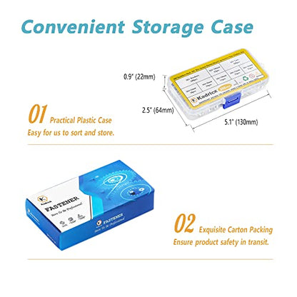Kadrick 304 Stainless Steel Screws,300 Pcs M4 Screw Assortment Button Head Socket Cap,M4x6mm,8mm,10mm,12mm,16mm,20mm Metric Bolts Nuts Washers Kit with 1 Hex Allen Wrenche - size: M4 300Pcs Button Head