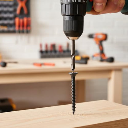 #8 x 1-1/2 Inch Drywall Screws Phillips Flat Head Black Oxide Screws 80 PCS, Wood Screws for Furniture Cabinet DIY - size: #8×1/1/2