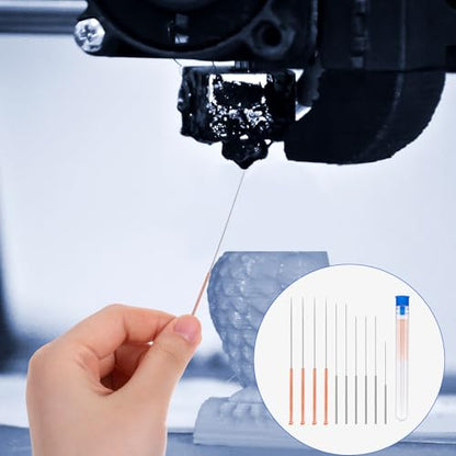 10Pcs No Clogger 3D Printer Tools Nozzle Cleaning Kit Needles, Stainless Steel Nozzle Unclogger Welding Tip Cleaner Accessories for Drills, (0.15, 0.2, 0.25, 0.3, 0.35, 0.4, 0.5, 0.6, 0.8, 1.0mm)