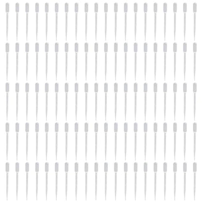 100Pcs Transfer Graduated Pipettes, Clear 2ml Liquid Dropper, Eye Dropper Set, Plastic Dropping Pipettes for Essential Oils, Science and Lab