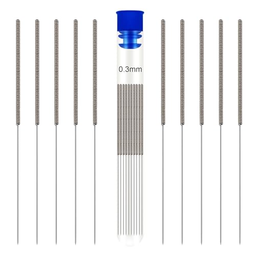 0.3mm 3D Printer Nozzle Cleaning Needles 10Pcs – Stainless Steel Clog Remover Tool Kit for Extruder Nozzles |3D Printer Nozzle Cleaner (Total Length: 70mm) - style: 10Pcs 3D Printer Nozzle Cleaning Needles 0.3mm