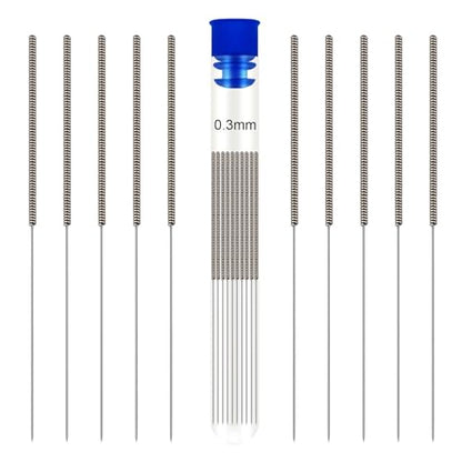 0.3mm 3D Printer Nozzle Cleaning Needles 10Pcs – Stainless Steel Clog Remover Tool Kit for Extruder Nozzles |3D Printer Nozzle Cleaner (Total Length: 70mm) - style: 10Pcs 3D Printer Nozzle Cleaning Needles 0.3mm
