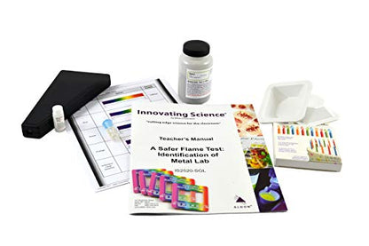 Innovating Science A Safer Flame Test: Identification of Metals - Identify Elements Emitting Colored Flames by Spectra - Small Group Learning - Experiment Kit