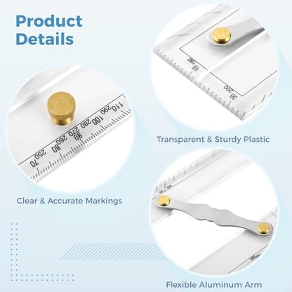 Parallel Ruler with Clear Markings, 12 in Navigation Plotting Tool