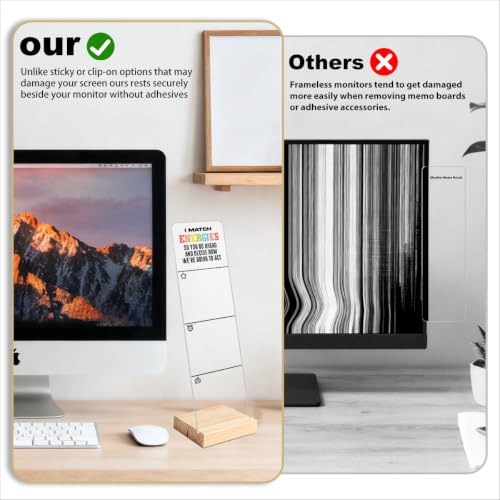 HTBIG I Match Energies Quote Monitor Memo Board with Removable Wooden Base - color: Energies